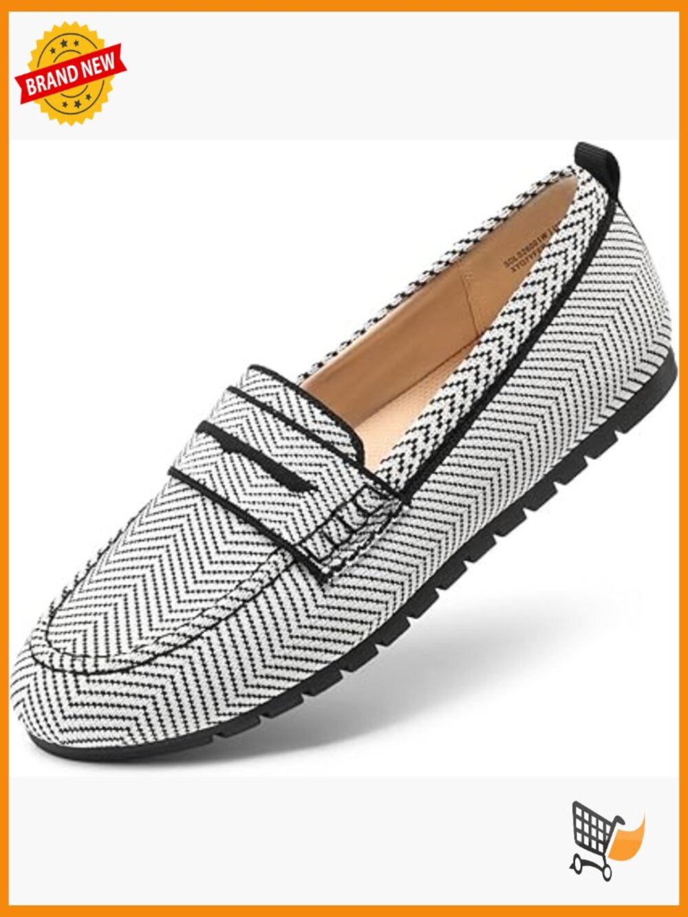 Women's Knit Loafer Slip Ons Comfortable Casual Flats Work Walking Shoes